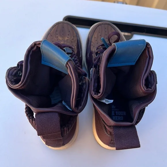 Nike Air SF AF 1 Purple Shoes AU 7, ER 38, cm 24 | As-is Missing 2 Belts Accesor - Picture 13 of 16